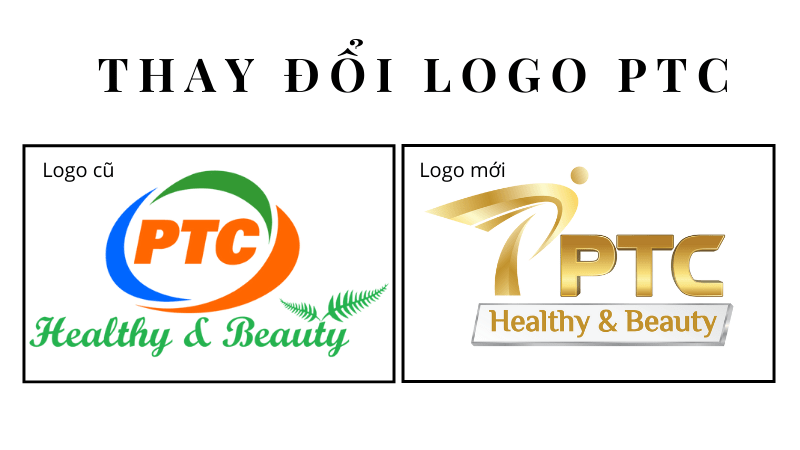 nhận diện và thay đổi logo mới của ptc 
